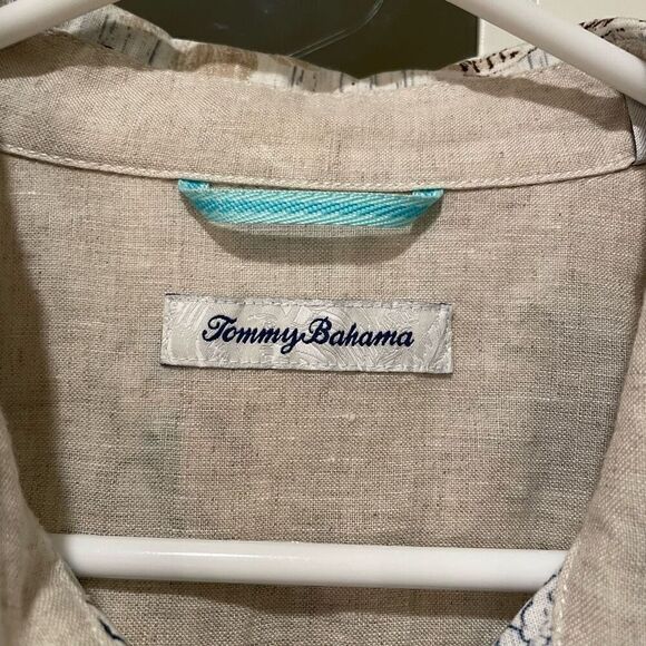 Tommy Bahama Button Up Mens L Cotton Hawaiian Hula Girl Luau Vacay Party Shirt - Picture 5 of 5